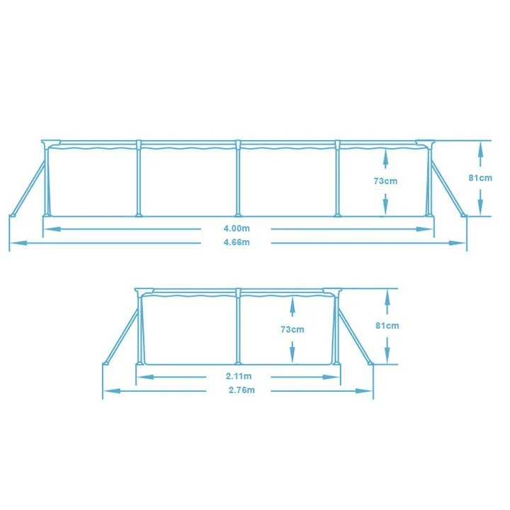 Vrtni bazen s okvirom 400 x 211 x 81 cm 15-u-1 Bestway 56405_5