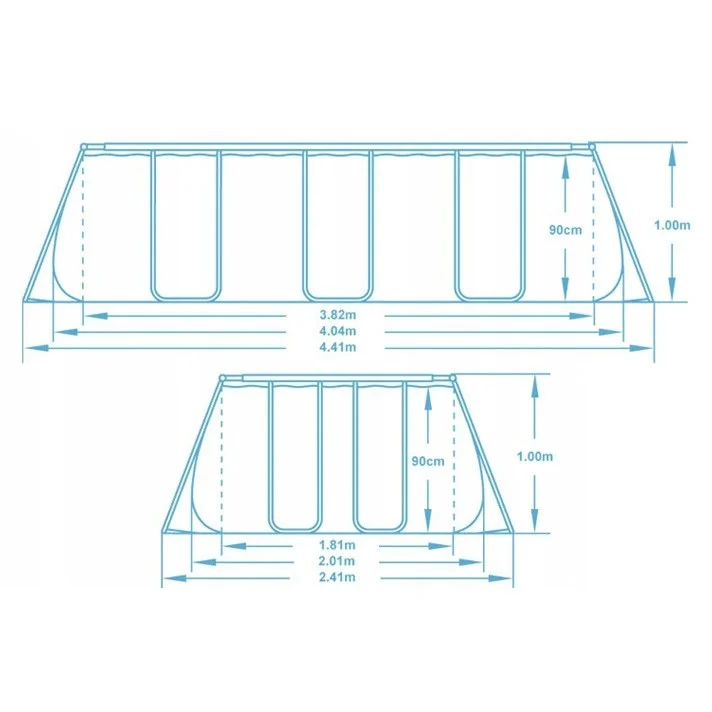 Vrtni bazen s okvirom 404 x 201 x 100 cm 11 u 1 Bestway 56441_4