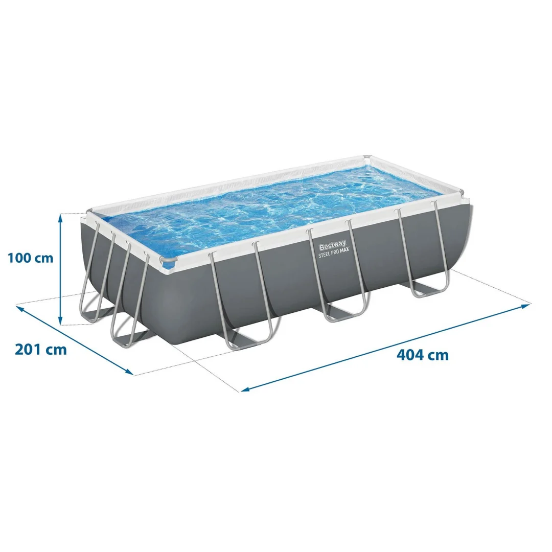 Vrtni bazen s okvirom 404 x 201 x 100 cm 11-u-1 Bestway 56442_6