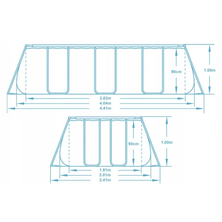 Vrtni bazen s okvirom 404 x 201 x 100 cm 18-u-1 Bestway 56441_9