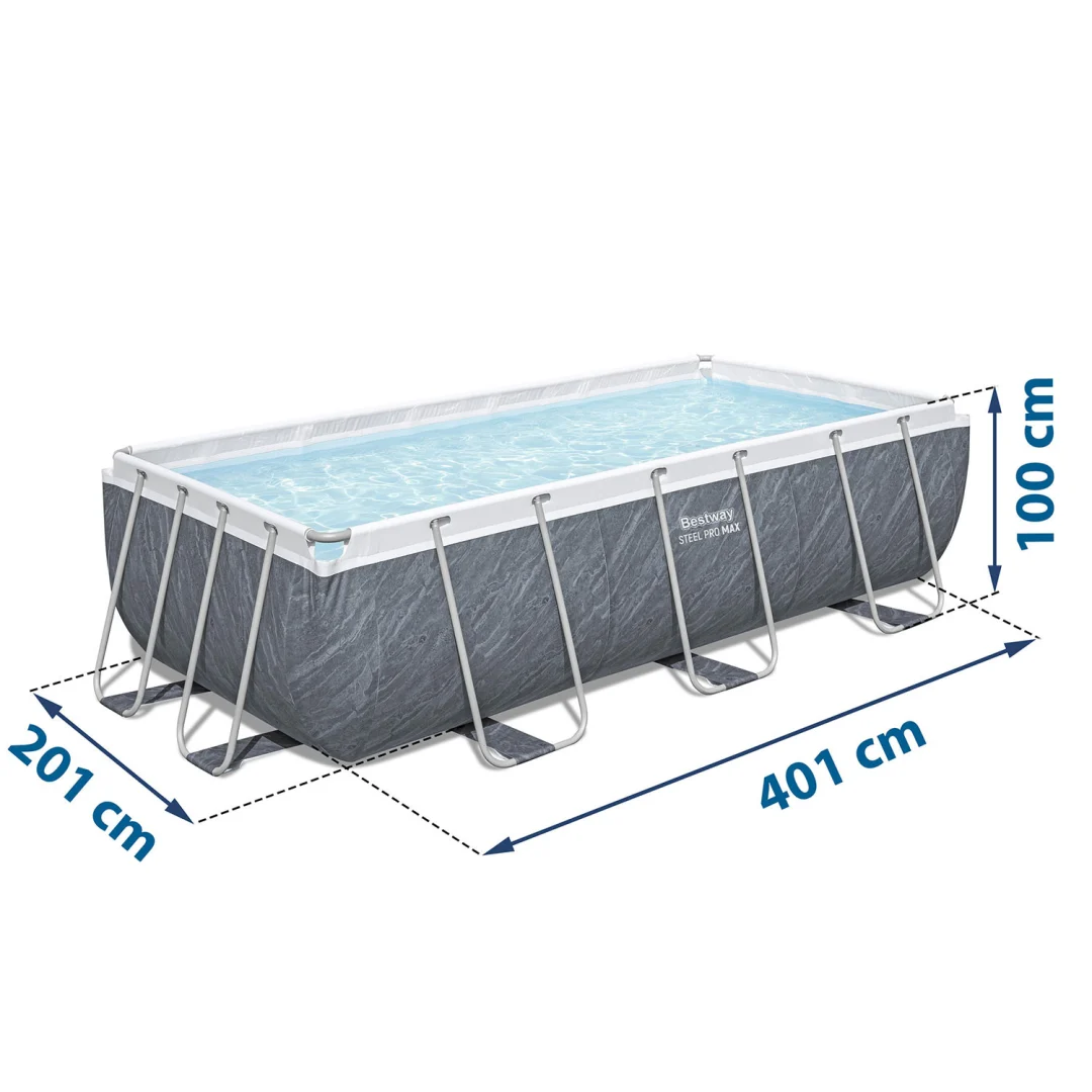 Vrtni bazen s okvirom 404 x 201 x 100 cm 18-u-1 Bestway 56721_15