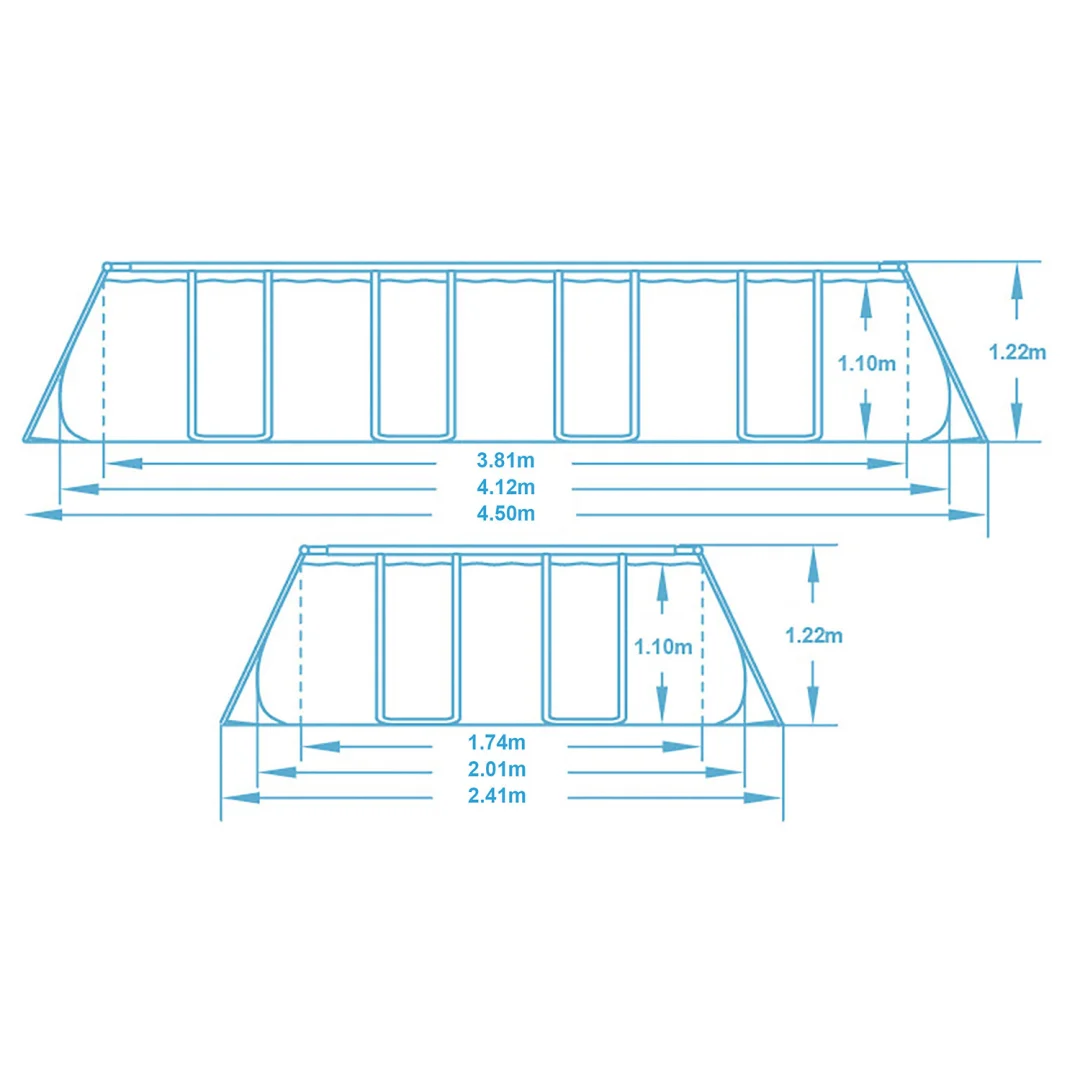 Vrtni bazen s okvirom 412x201x122 cm 17 u 1 Bestway 56457N_13
