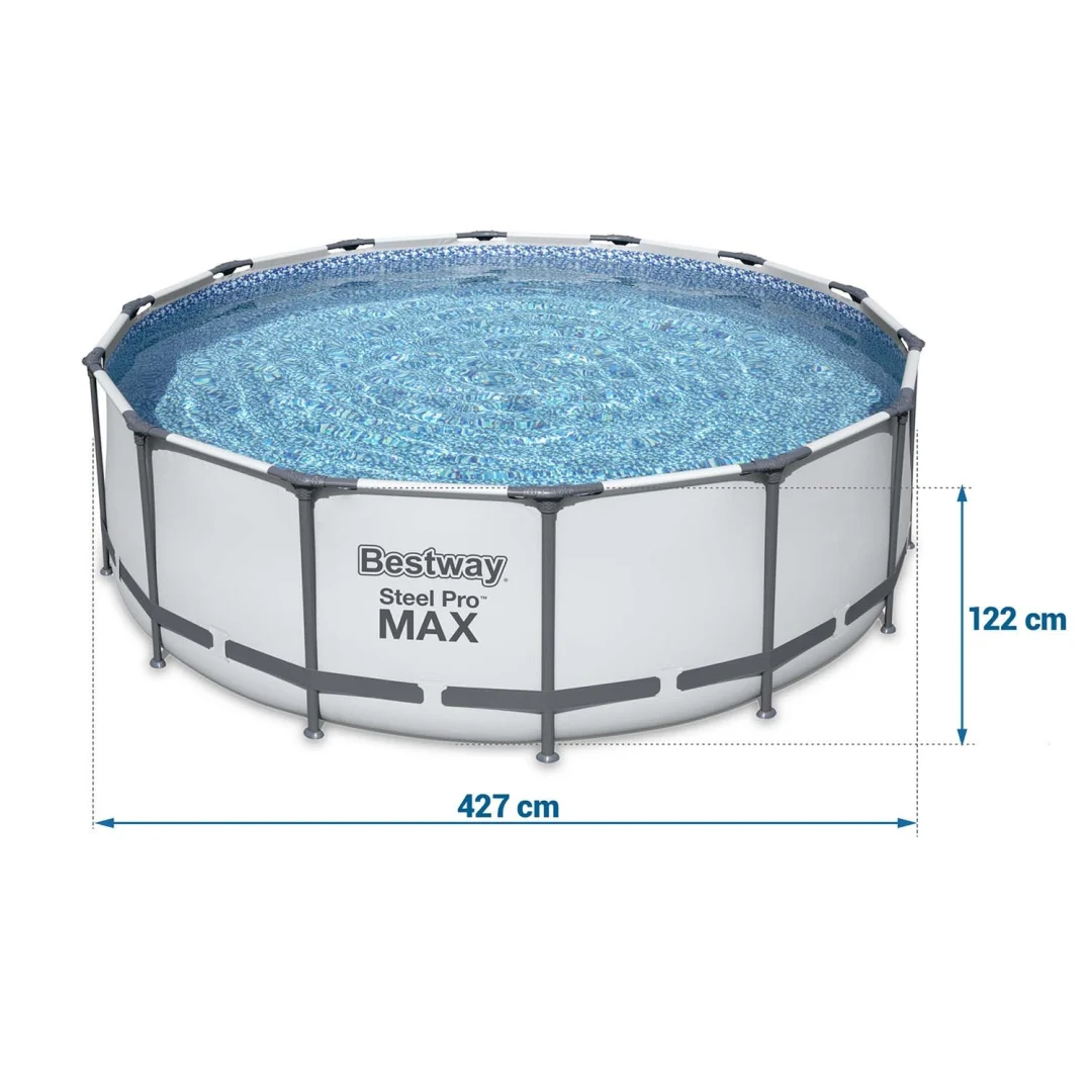 Vrtni bazen s okvirom 427 x 122 cm 19-u-1 Bestway 5612X stroj za mjehuriće BESPLATNO_8