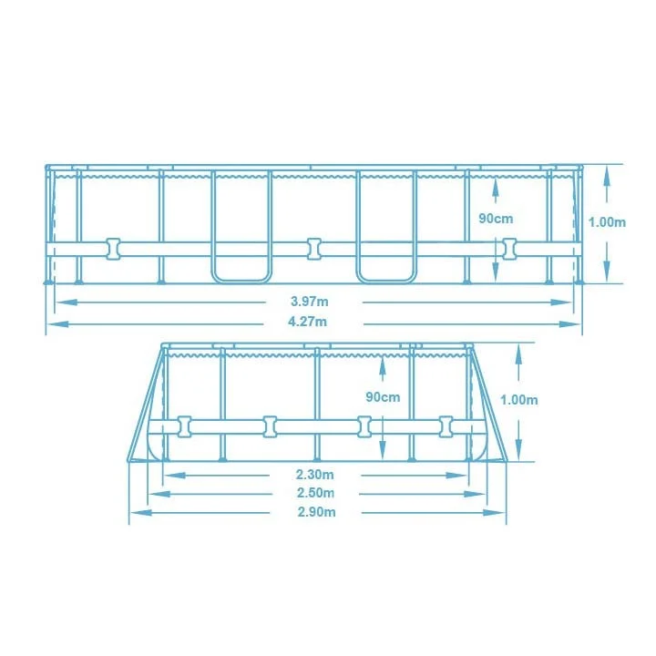 Vrtni bazen s okvirom 427 x 250 x 100 cm 12-u-1 Bestway 56714_7