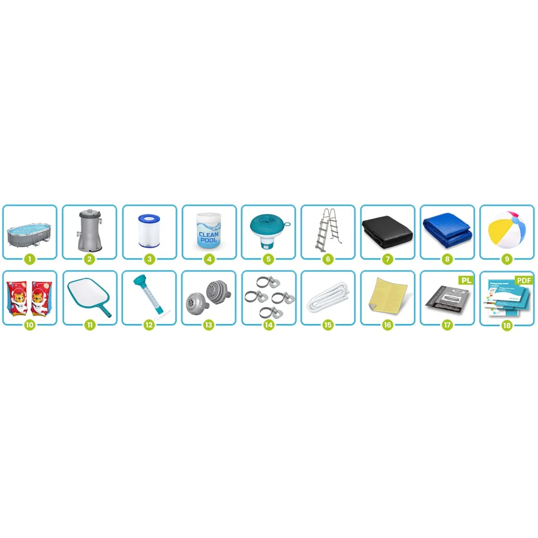 Vrtni bazen s okvirom 427 x 250 x 100 cm 18-u-1 Bestway 56620, plava_9