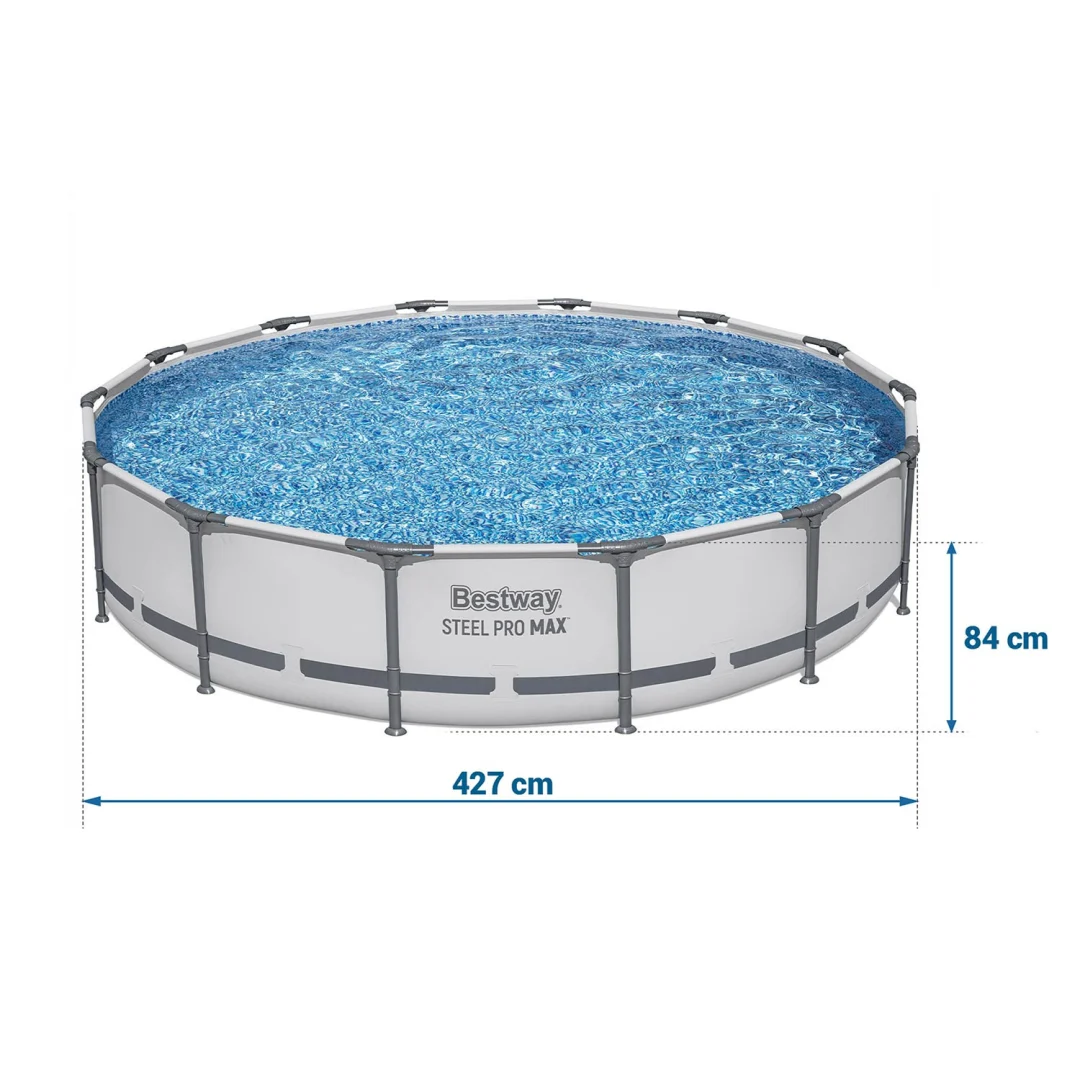 Vrtni bazen s okvirom 427 x 84 cm 17-u-1 Bestway 56595 + stroj za mjehuriće BESPLATNO_9