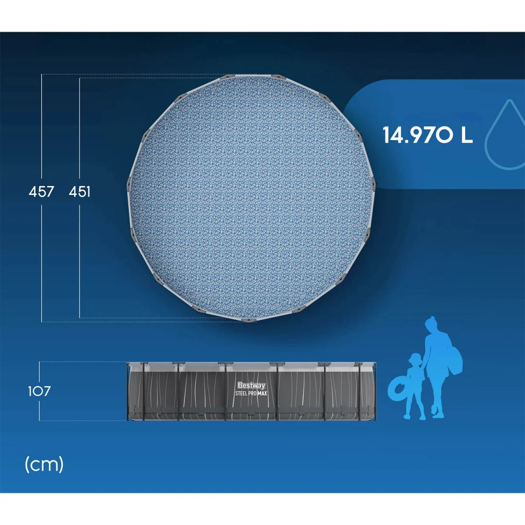 Vrtni bazen s okvirom 457 x 107 cm 13-u-1 Bestway 561GD_11
