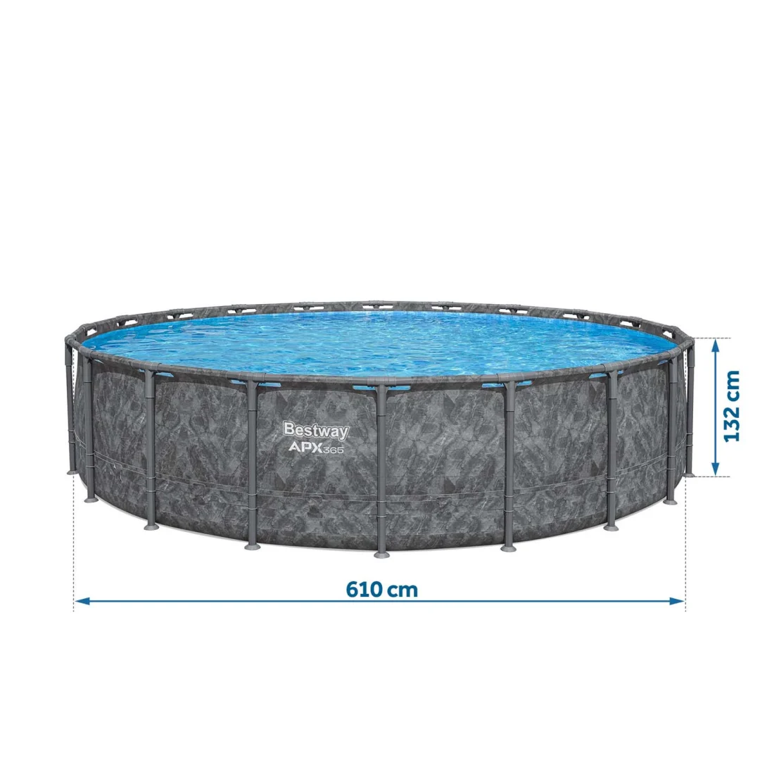 Vrtni bazen s okvirom 610 x 132 cm 11-u-1 Bestway 561KE_7