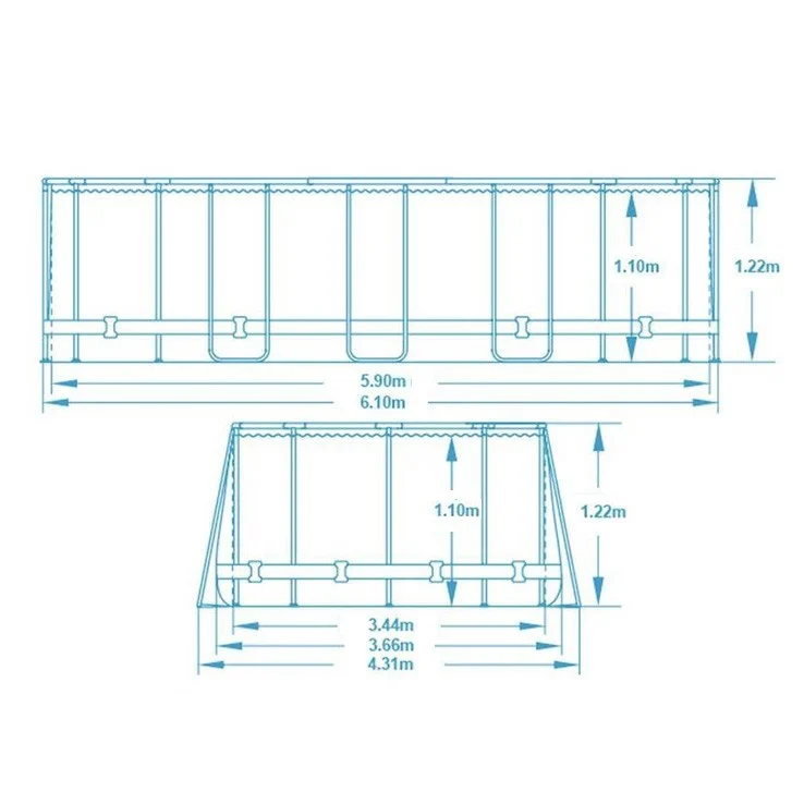 Vrtni bazen s okvirom 610 x 366 x 122 cm 20 u 1 Bestway 56719_7
