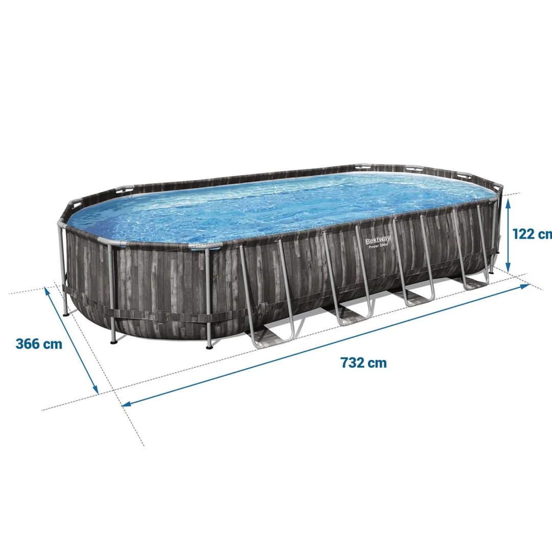 Vrtni bazen s okvirom 732 x 366 x 122 cm 12-u-1 Bestway 5611T_7