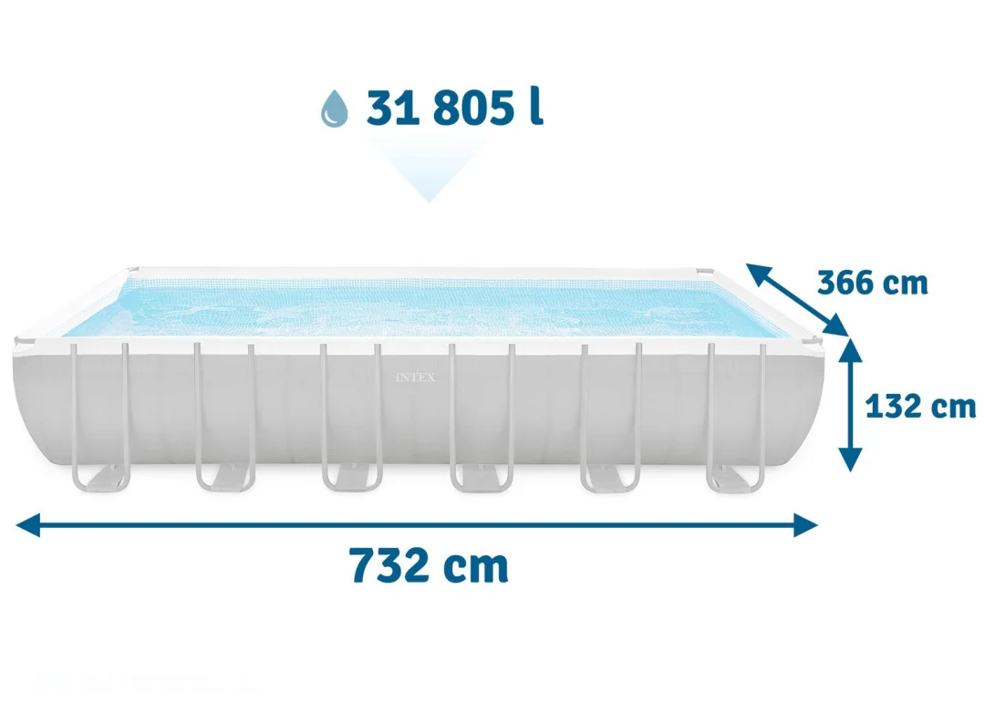 Vrtni bazen s okvirom 732 x 366 x 132 cm 9-u-1 INTEX 26364_5