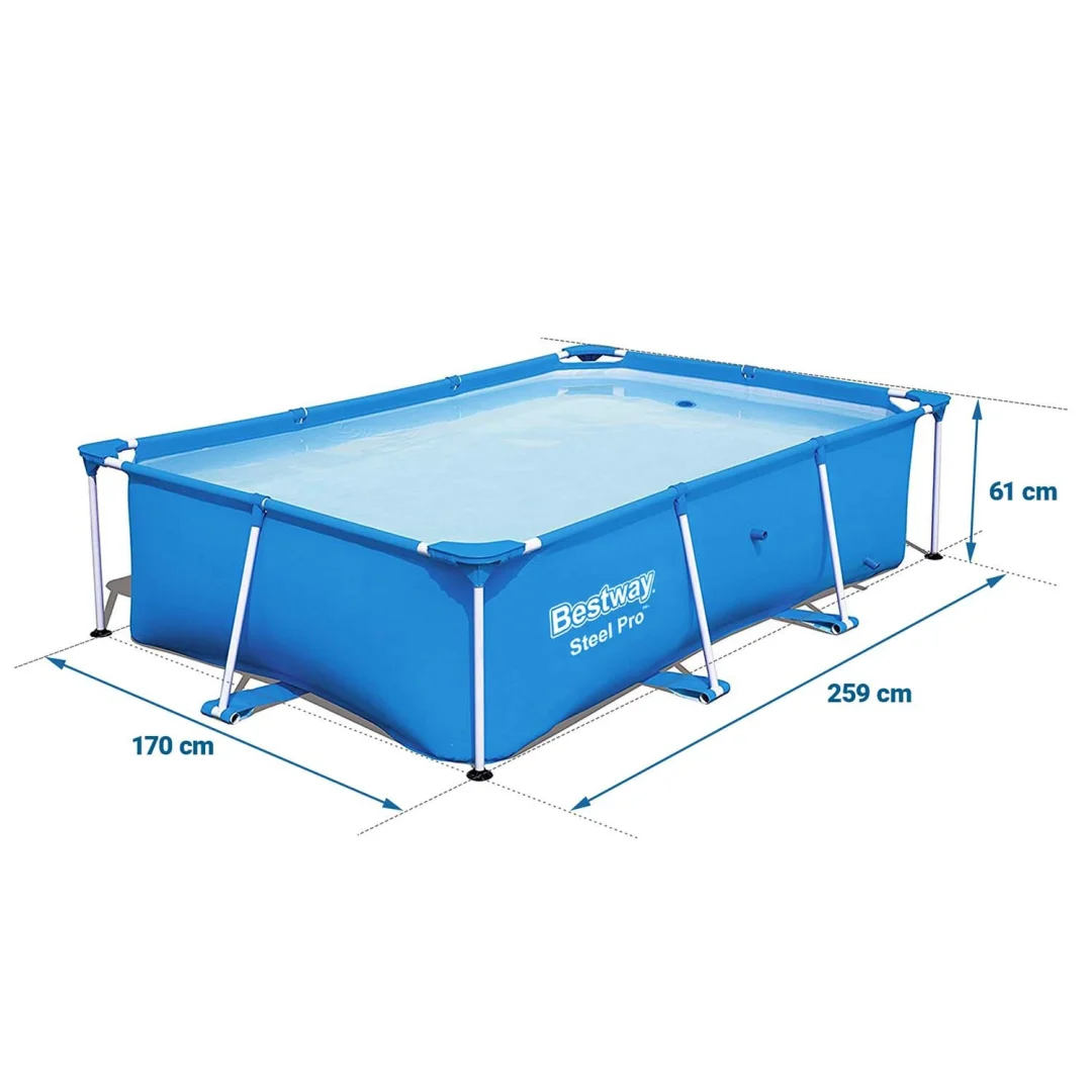 Vrtni bazen s okvirom Bestway 56403, 259 × 170 × 61 cm, set 15 u 1_3