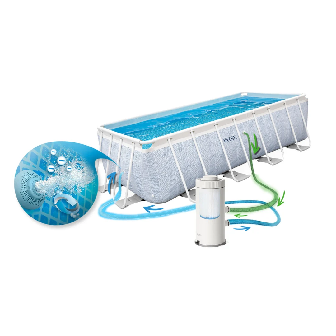 Vrtni bazen s okvirom INTEX 26780, 400 × 200 × 100 cm, set 18 u 1_6