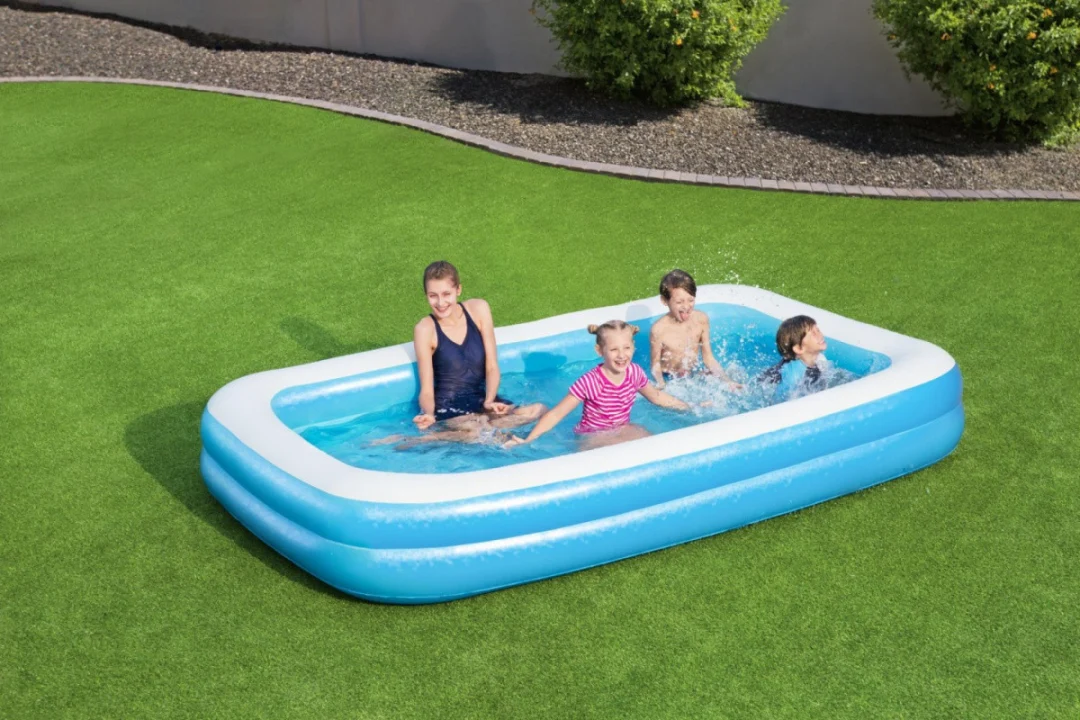 Vrtni bazen za djecu 6+ Napuhavanje 2 prstena 305x183x46cm BESTWAY + krpa za popravak_5