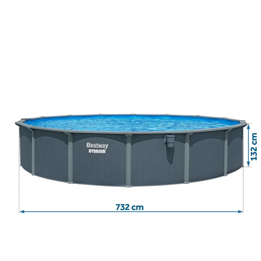 Vrtni panelni bazen za cijelu godinu 732 x 132 cm 13-u-1 Bestawy 561RP_7
