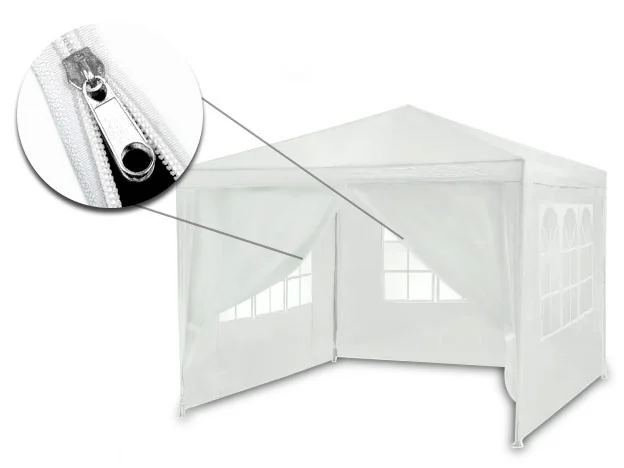 Vrtni paviljon Plonos 3 × 3 m bijeli 4936_3