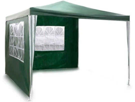 Vrtni paviljon Plonos 3 × 3 m s 2 zida zeleni_1