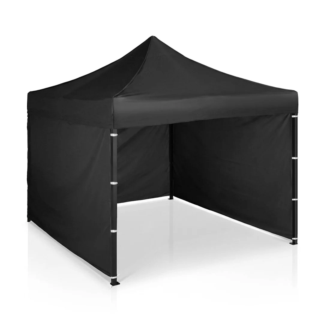 Vrtni paviljon Plonos 3 × 3 m s 3 zida, crni_5