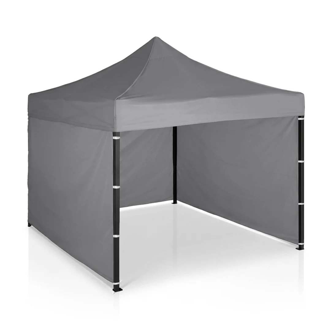 Vrtni paviljon Plonos 3 × 3 m s 3 zida, sivi_5