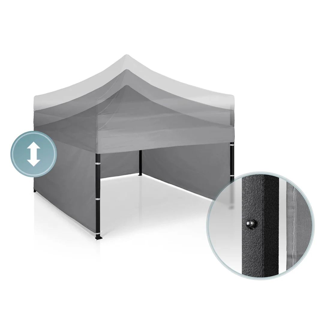 Vrtni paviljon Plonos 3 × 3 m s 3 zida, sivi_9