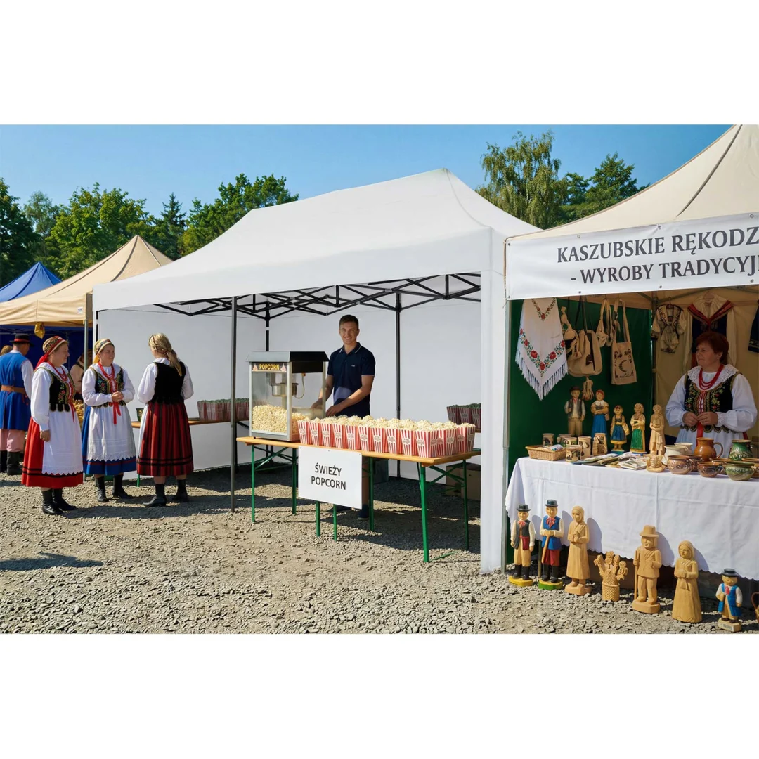 Vrtni paviljon Plonos 3 × 6 m s 3 zida, bijeli_11