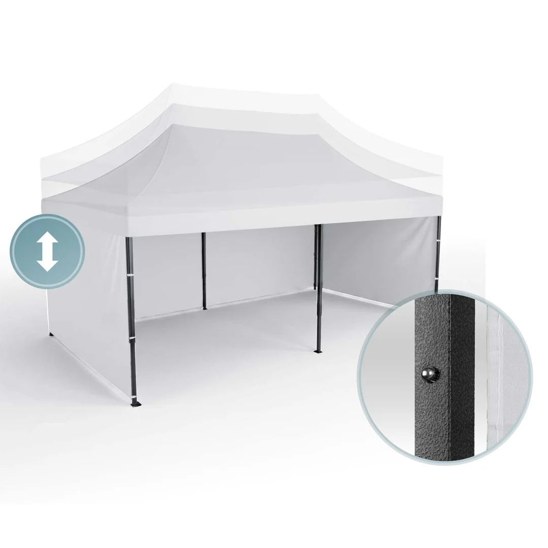 Vrtni paviljon Plonos 3 × 6 m s 3 zida, bijeli_9