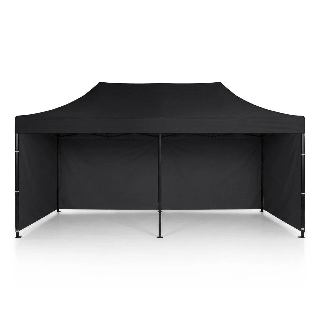 Vrtni paviljon Plonos 3 × 6 m s 3 zida, crni_5