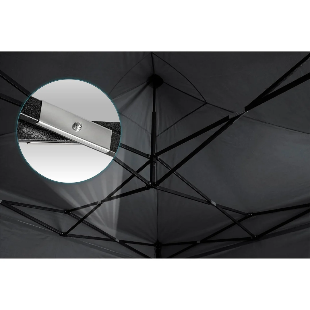 Vrtni paviljon Plonos 3 × 6 m s 3 zida, crni_8