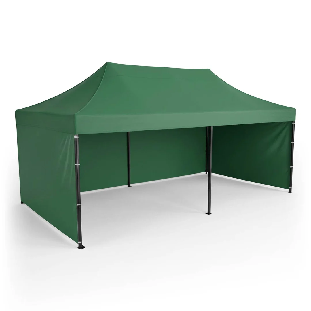 Vrtni paviljon Plonos 3 × 6 m s 3 zida, zeleni_4