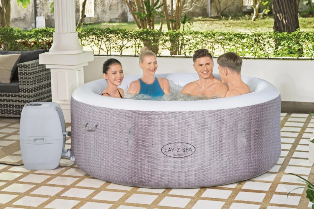 Vrtni spa centar Cancun Lay-Z-Spa AirJet BESTWAY za 4 osobe + pumpa, filter + navlaka_7