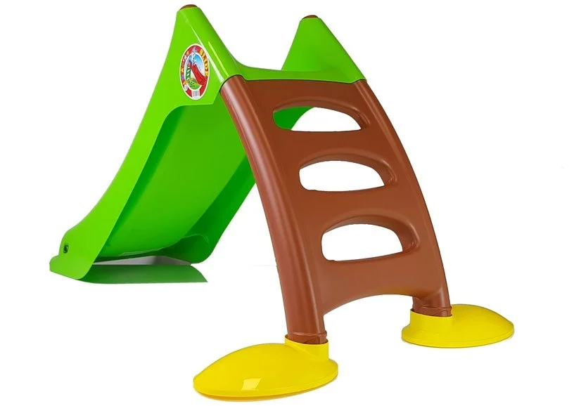 Vrtni tobogan s ljestvama za djecu 424 zeleno-smeđi 130 cm_4