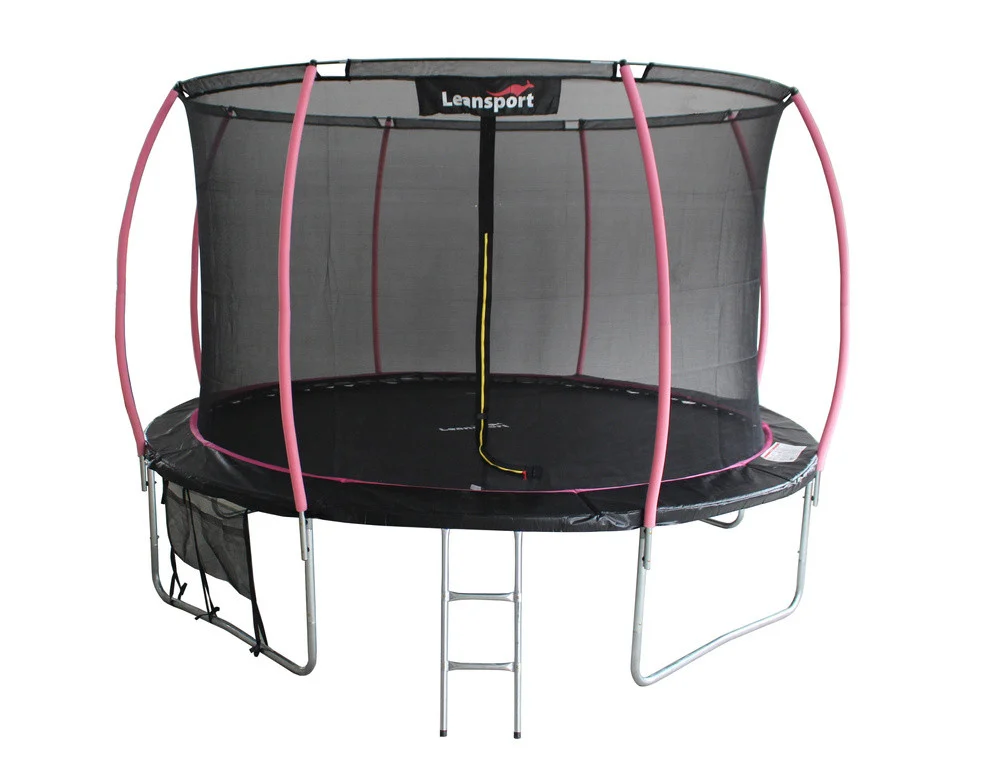 Vrtni trampolin LEAN Sport Max Ø 426 cm (14 stopa), crno-ružičasti_1