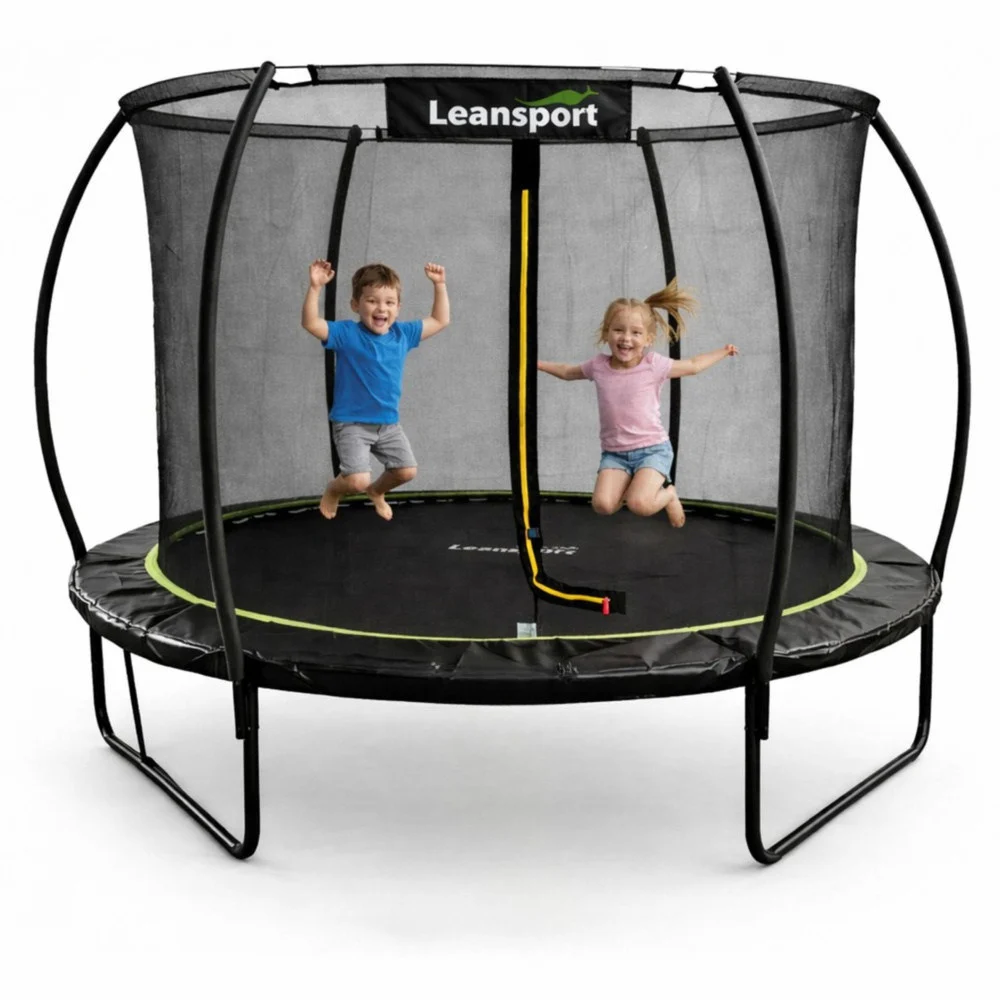 Vrtni trampolin LEAN s unutarnjom mrežom crno-zeleni 183 cm 6 stopa_2