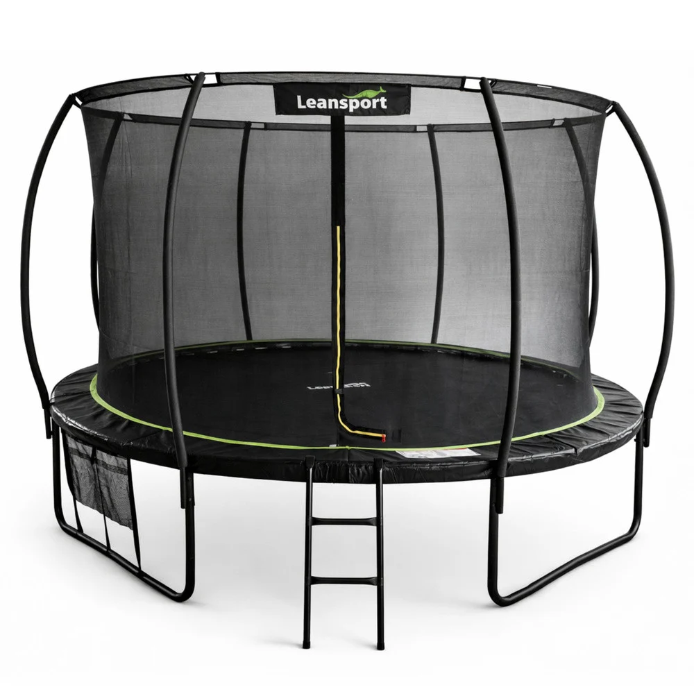 Vrtni trampolin LEAN s unutarnjom mrežom crno-zeleni 487 cm 16 stopa_1