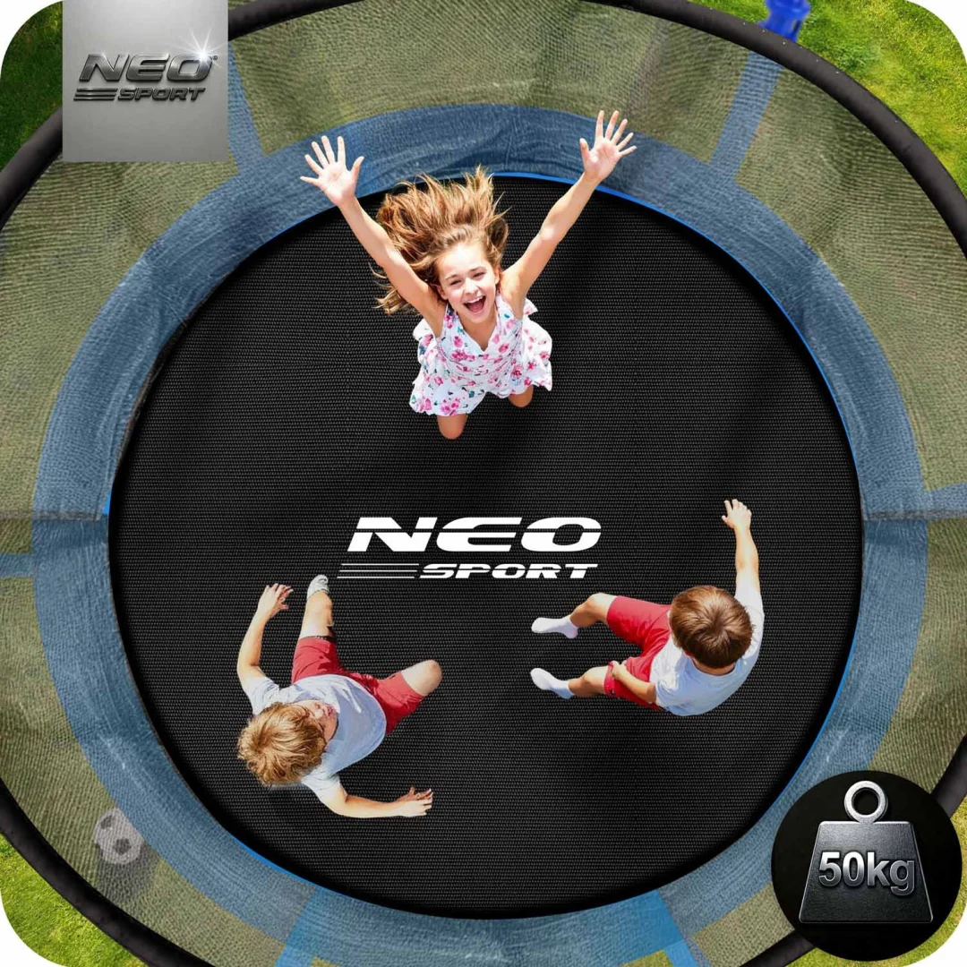 Vrtni trampolin Neo-Sport 183 cm, 6 ft, unutarnja mreža i ljestve_3