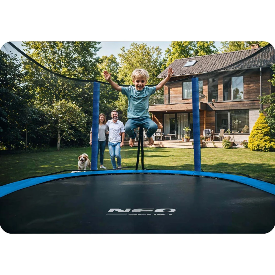 Vrtni trampolin Neo-Sport 183 cm, 6 ft, vanjska mreža i ljestve_13