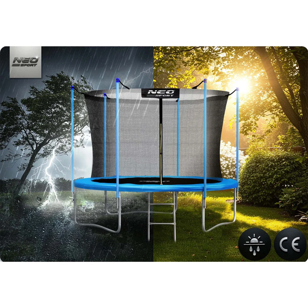 Vrtni trampolin Neo-Sport 252 cm, 8 ft, unutarnja mreža i ljestve_6