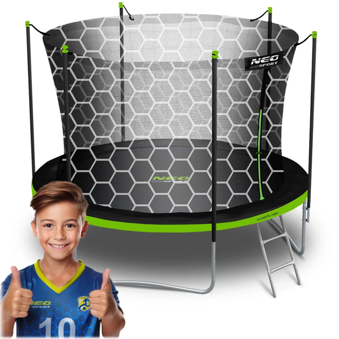 Vrtni trampolin Neo-Sport NS-06W231 183 cm, 6 ft, unutarnja mreža i ljestve_14