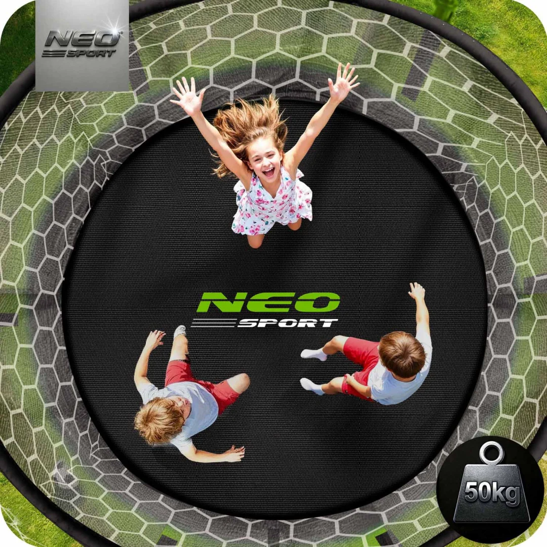 Vrtni trampolin Neo-Sport NS-06W231 183 cm, 6 ft, unutarnja mreža i ljestve_3