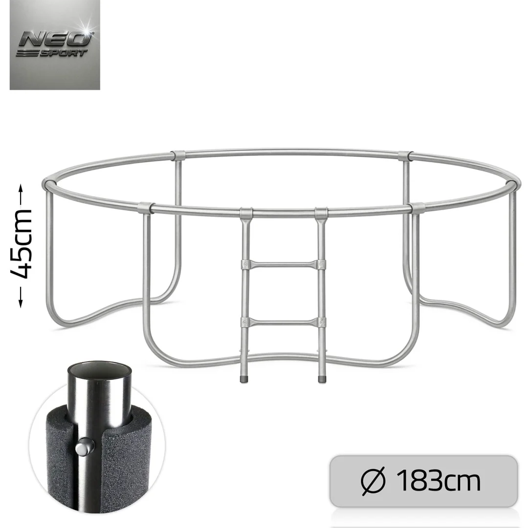 Vrtni trampolin Neo-Sport NS-06W241 183 cm, 6 ft, unutarnja mreža i ljestve_12