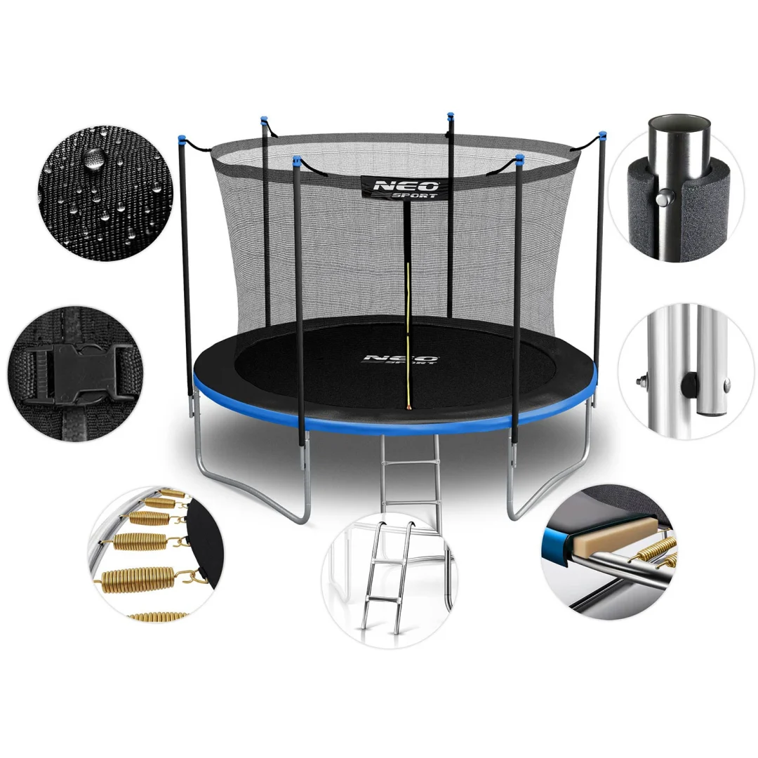 Vrtni trampolin Neo-Sport NS-06W241 183 cm, 6 ft, unutarnja mreža i ljestve_5
