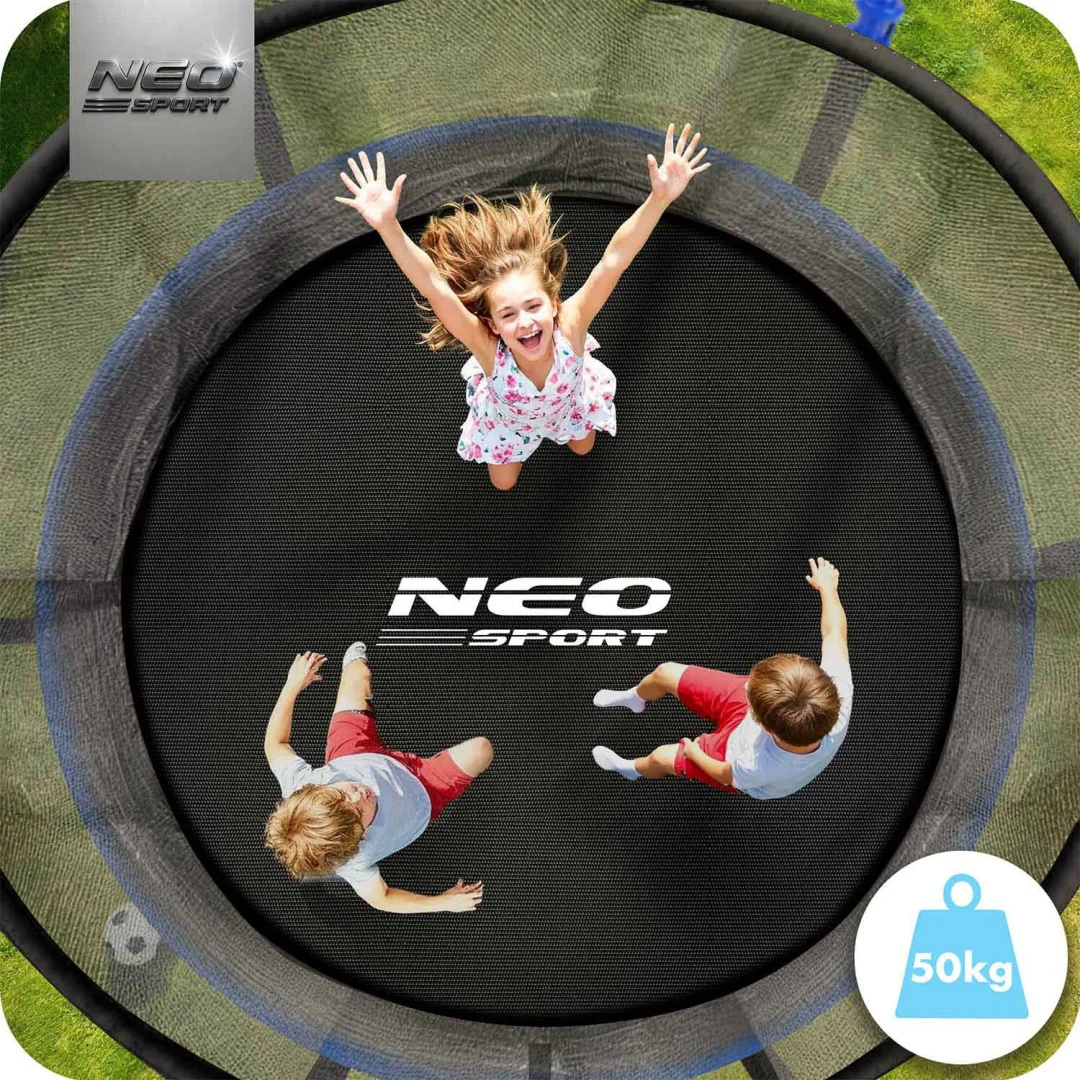 Vrtni trampolin Neo-Sport NS-06W241 183 cm, 6 ft, unutarnja mreža i ljestve_6
