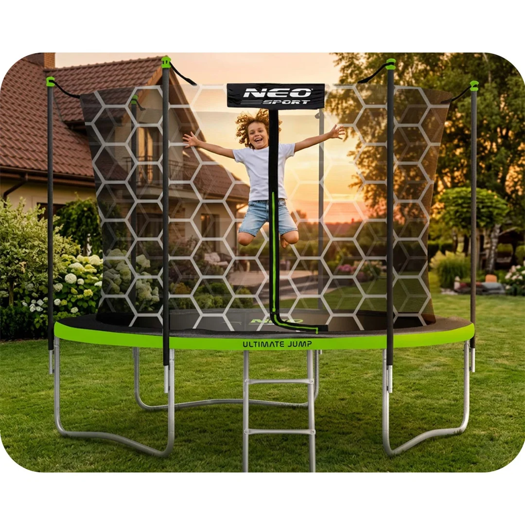 Vrtni trampolin Neo-Sport NS-08W231 252 cm, 8 ft, unutarnja mreža i ljestve_11