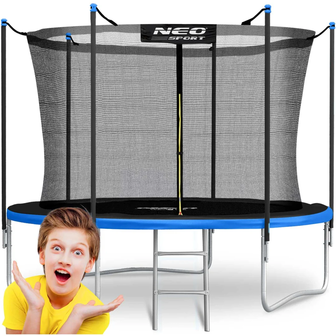 Vrtni trampolin Neo-Sport NS-08W241 252 cm, 8 ft, unutarnja mreža i ljestve_1