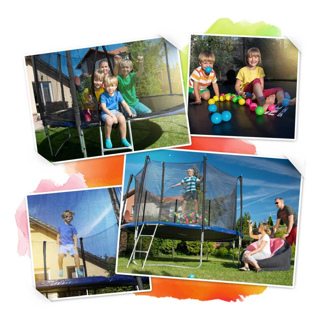 Vrtni trampolin Neo-Sport NS-08W241 252 cm, 8 ft, unutarnja mreža i ljestve_6
