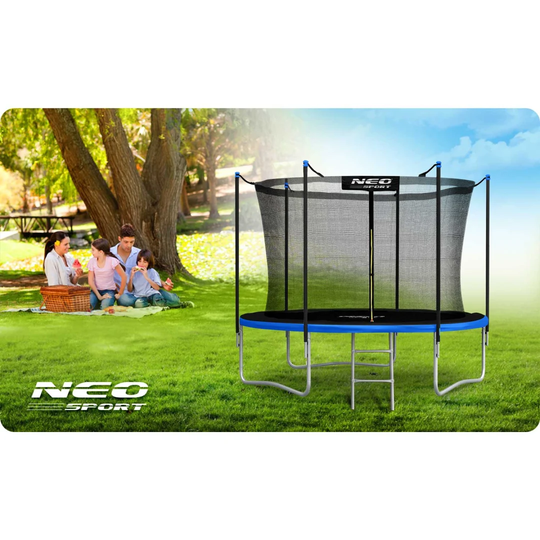 Vrtni trampolin Neo-Sport NS-08W241 252 cm, 8 ft, unutarnja mreža i ljestve_9