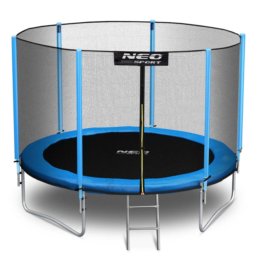 Vrtni trampolin Neo-Sport, Ø 252 cm (8 ft), vanjska mreža i ljestve, plava_1