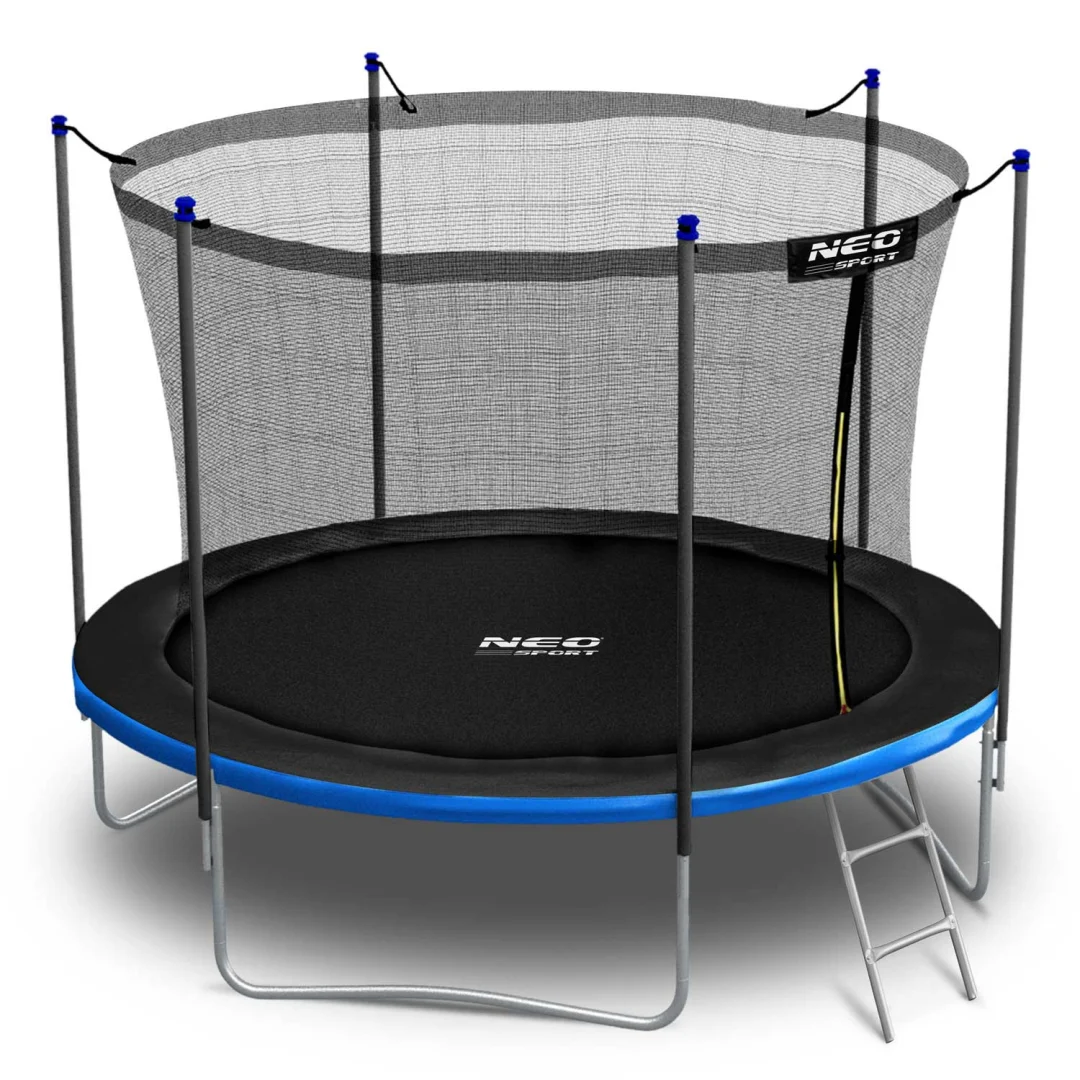 Vrtni trampolin Neo-Sport, Ø 312 cm (10 ft), unutarnja mreža i ljestve, siva, var. NS-10W241_2