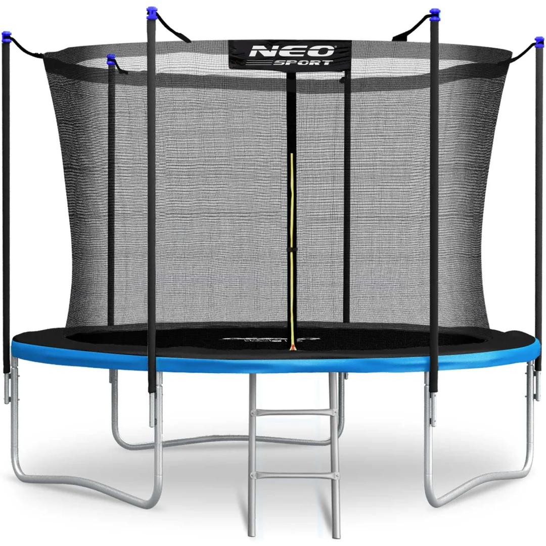 Vrtni trampolin Neo-Sport, Ø 312 cm (10 ft), unutarnja mreža i ljestve, siva, var. NS-10W241_3