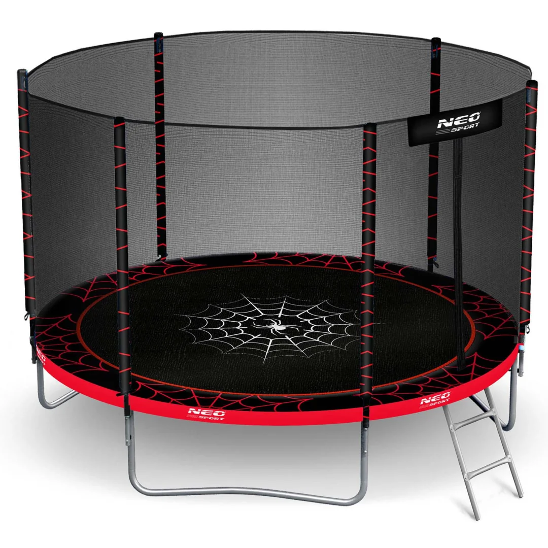 Vrtni trampolin Neo-Sport, Ø 312 cm (10 ft), vanjska mreža i ljestve, siva, var. NS-10Z241_3